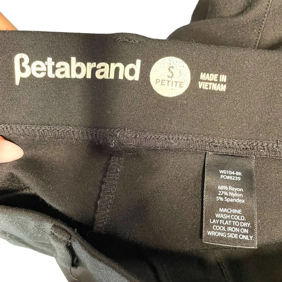 Betabrand Boot-Cut Classic Dress Pant Yoga Pants Black Size‎ Small Petite - Picture 6 of 6